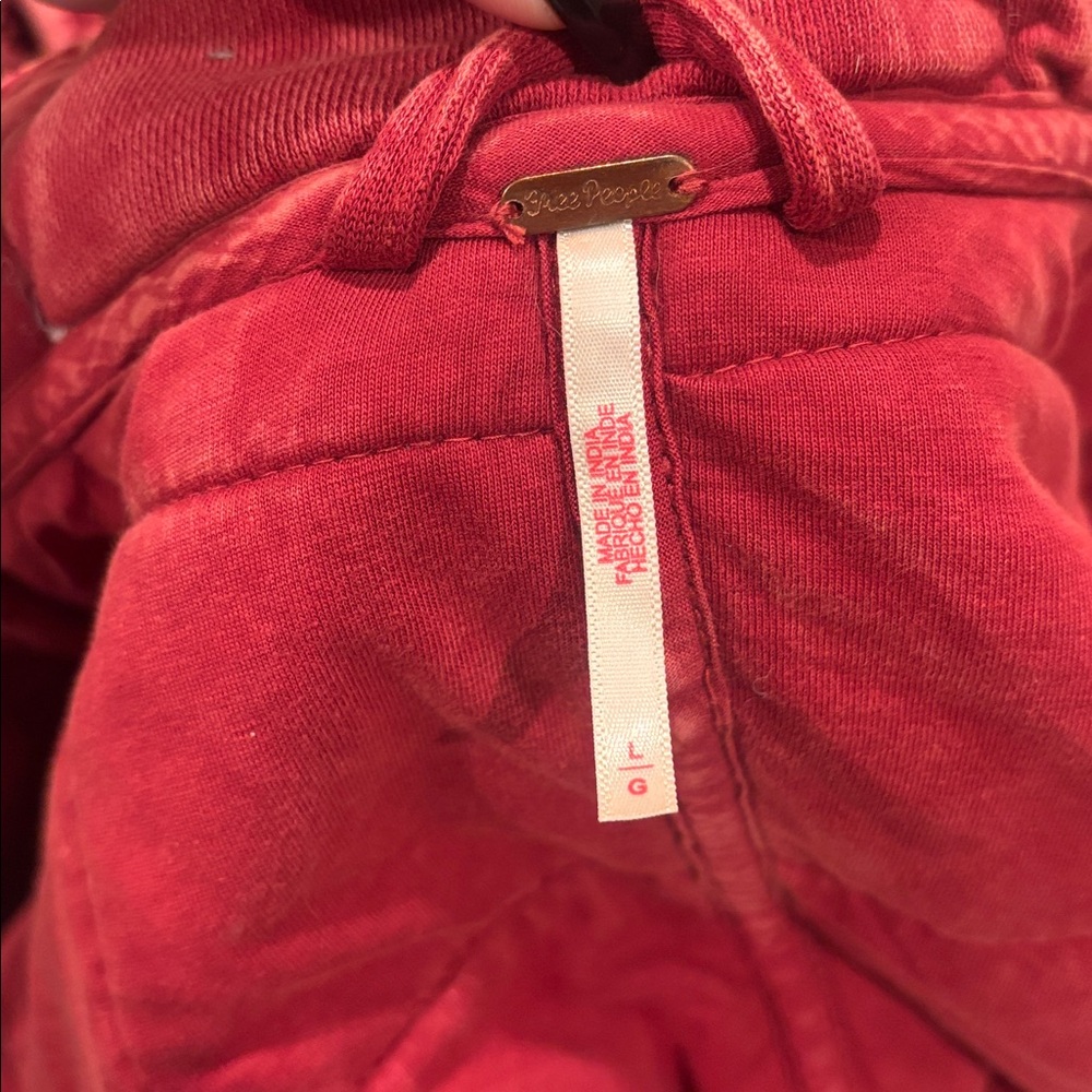 Free People Dolman Quilted Jacket - Red (Cherry Cola) - Picture 5 of 6